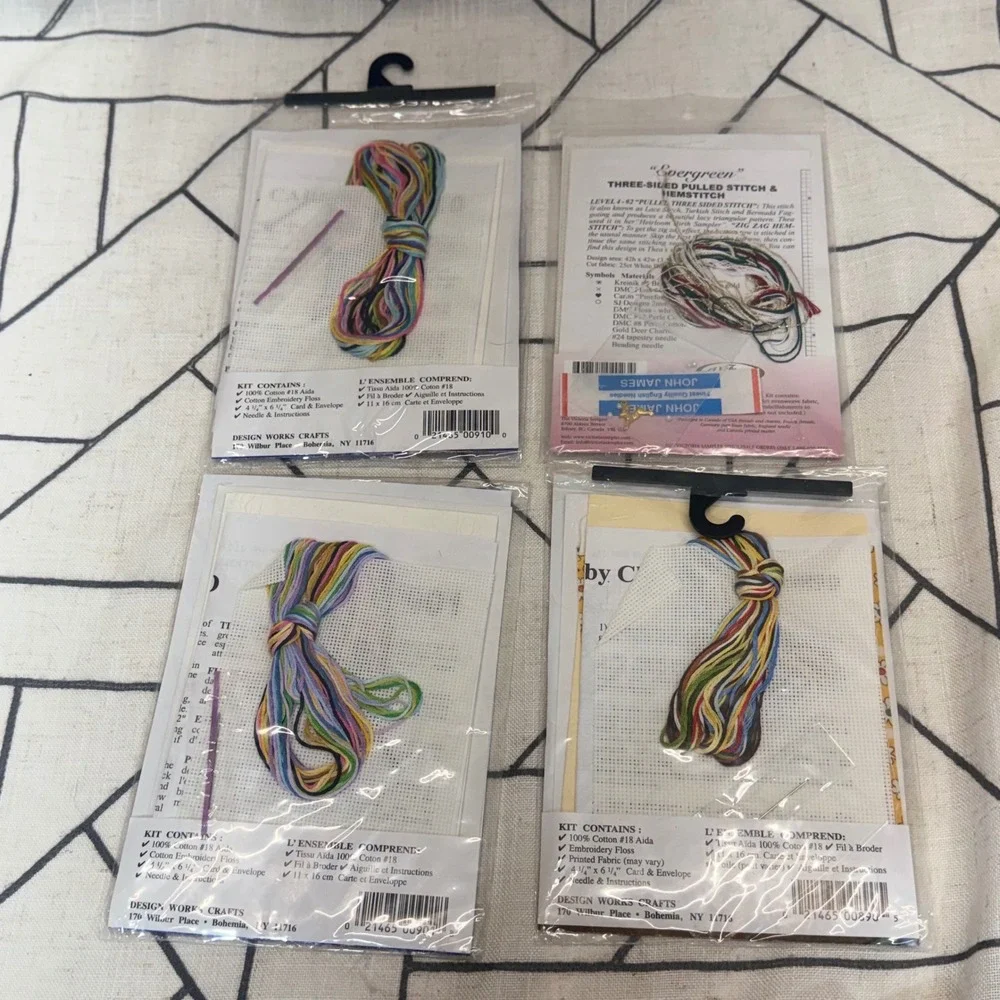 Design Works Victoria Sampler Cross Stitch Kits Lot of 4 Multicolor Vintage New